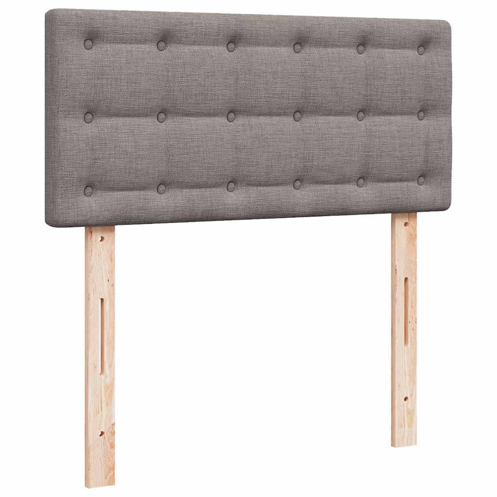 Ottoman bed met matrassen en LED's 200x200cm stof taupe