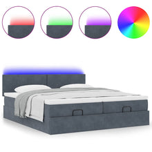 Ottoman bed met matrassen en LED's 160x200cm fluweel