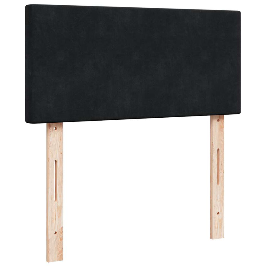Ottoman bed met matrassen en LED's 180x200cm fluweel zwart