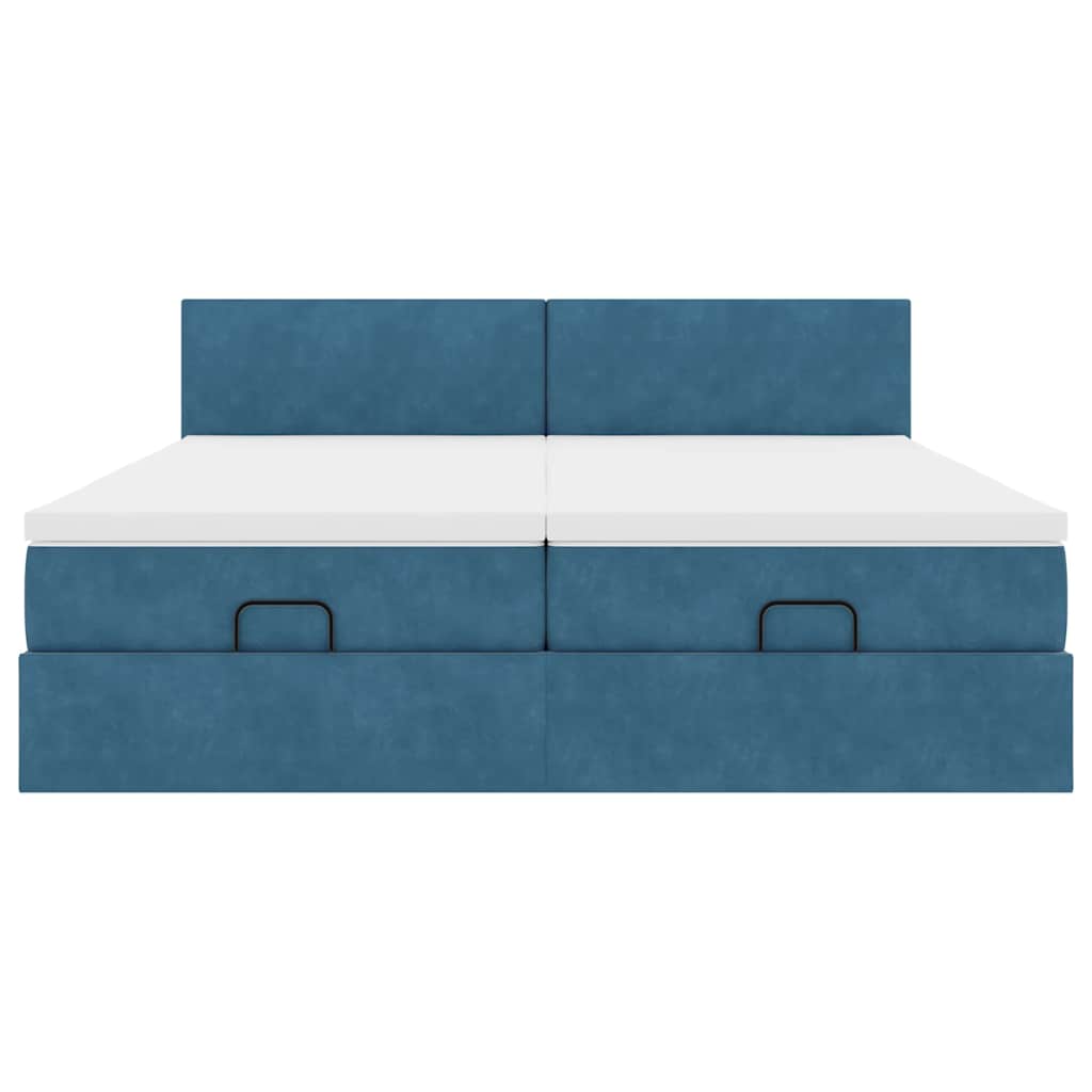 Ottoman bed met matrassen en LED's 180x200cm fluweel