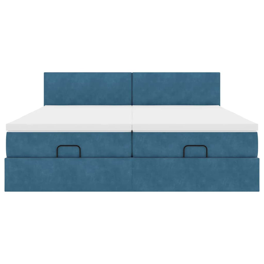Ottoman bed met matrassen en LED's 180x200cm fluweel