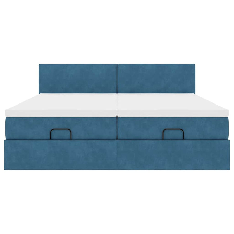 Ottoman bed met matrassen en LED's 200x200cm fluweel