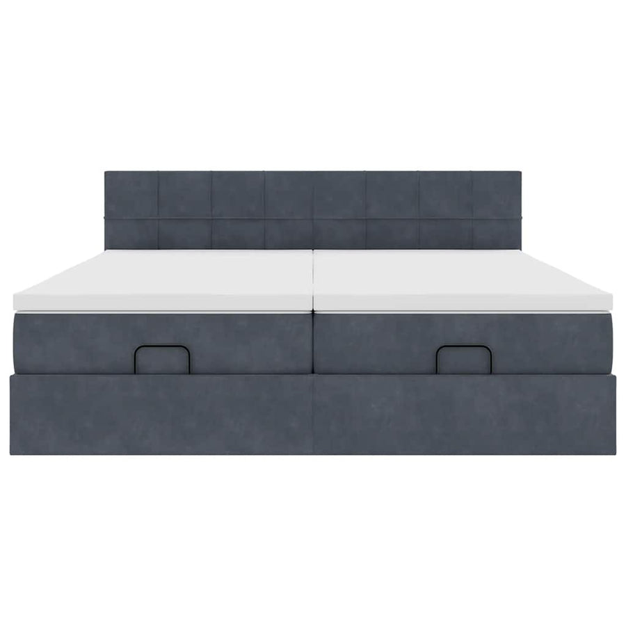 Ottoman bed met matrassen en LED's 180x200cm fluweel