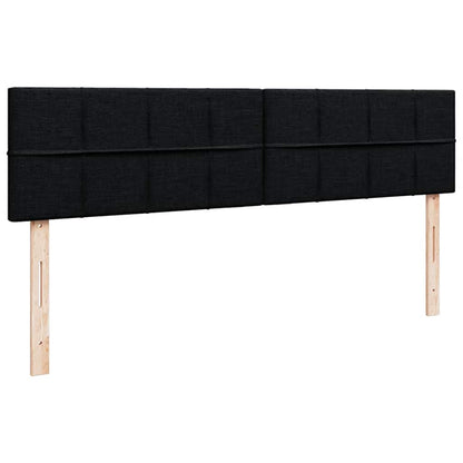 Ottoman Bed Met Matrassen En Led's 180X200Cm Fluweel 180 x 200 cm Zwart