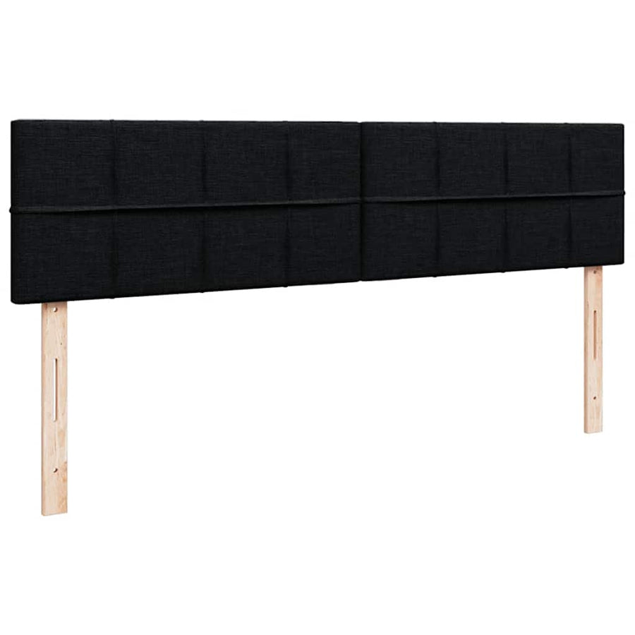 Ottoman Bed Met Matrassen En Led's 180X200Cm Fluweel 180 x 200 cm Zwart