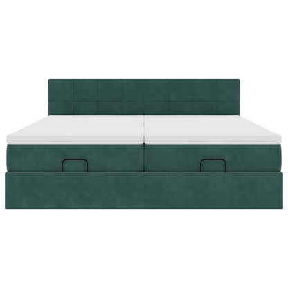 Ottoman bed met matrassen en LED's 180x200cm fluweel