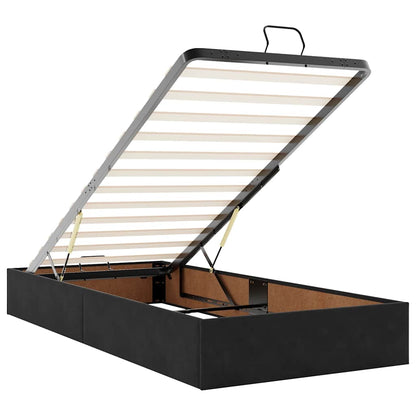 Ottoman bed met matrassen en LED's 200x200cm fluweel zwart