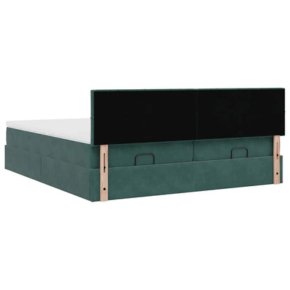 Ottoman bed met matrassen en LED's 200x200cm fluweel