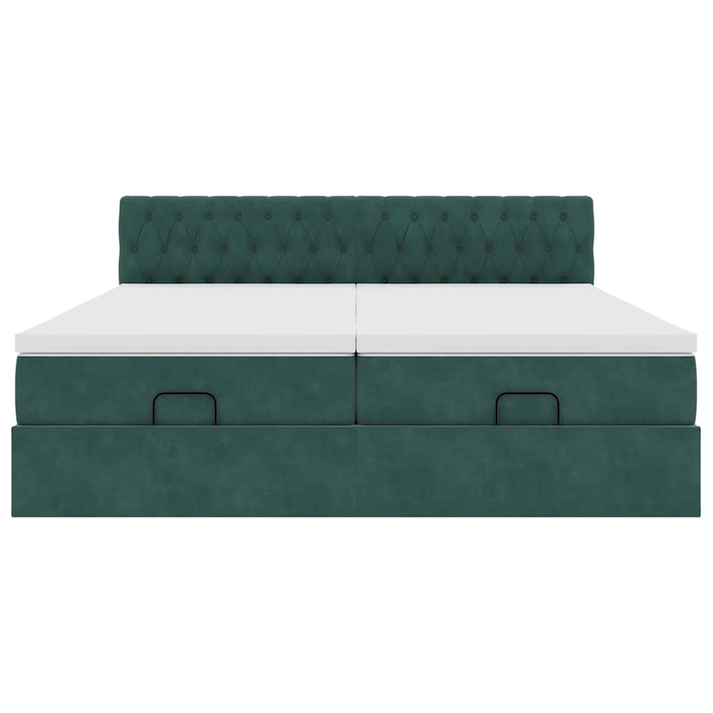 Ottoman bed met matrassen en LED's 160x200cm fluweel