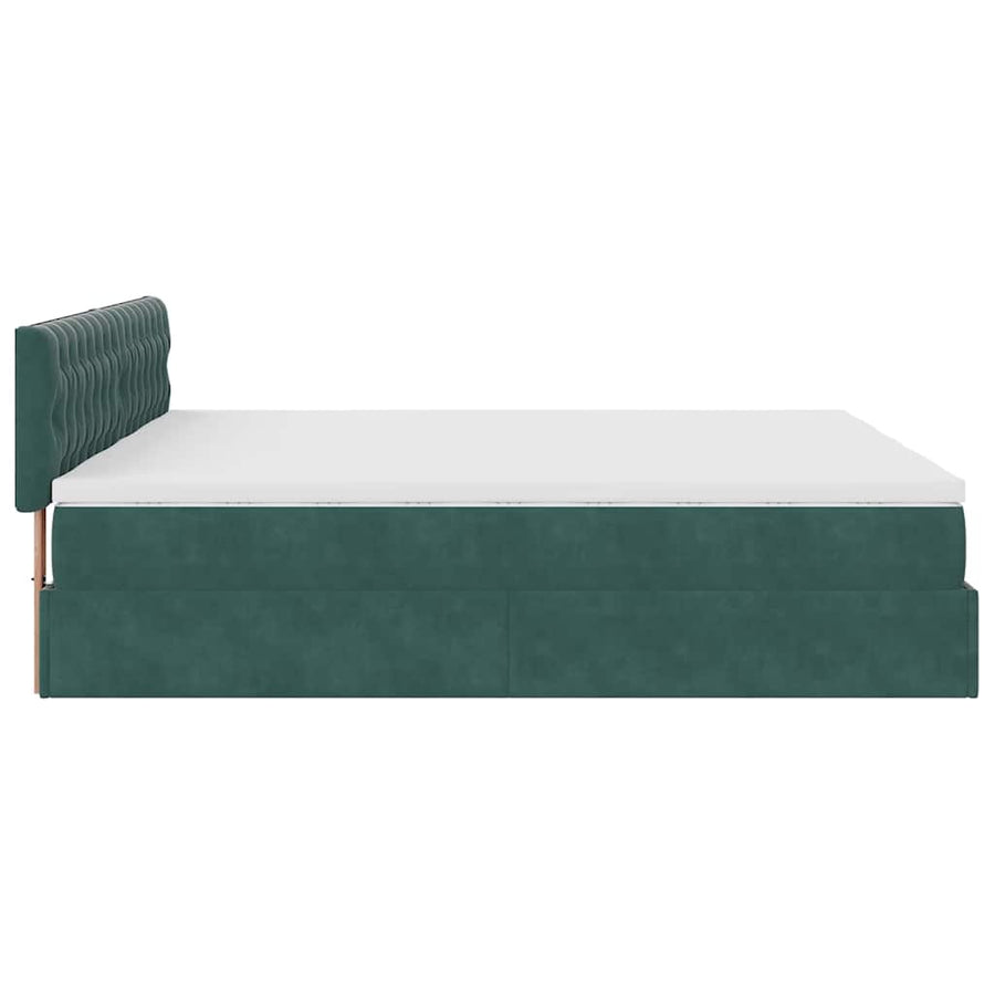 Ottoman bed met matrassen en LED's 180x200cm fluweel