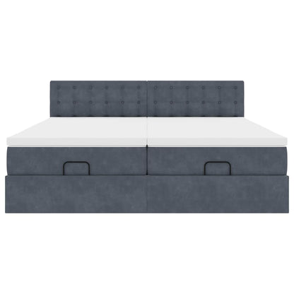 Ottoman bed met matrassen en LED's 160x200cm fluweel