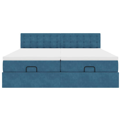 Ottoman bed met matrassen en LED's 160x200cm fluweel