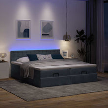 Ottoman bed met matrassen en LED's 180x200cm fluweel