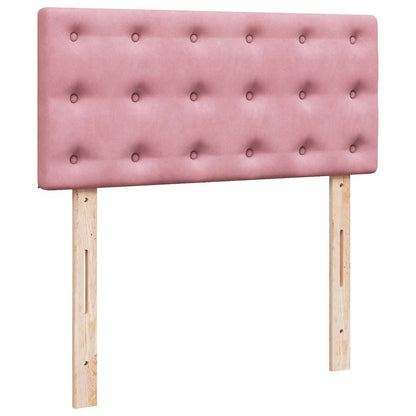 Ottoman bed met matrassen en LED's 180x200cm fluweel roze
