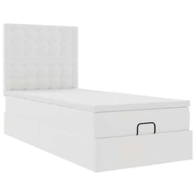 Ottoman bed met matras 80x200 cm kunstleer wit