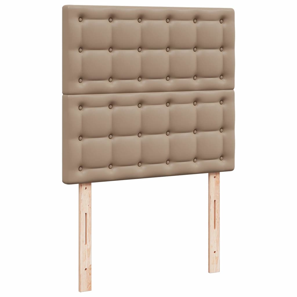 Ottomaanse bed met matras 80x200cm kunstleer cappuccinokleurig