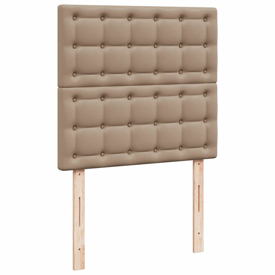 Ottomaanse bed met matras 80x200cm kunstleer cappuccinokleurig