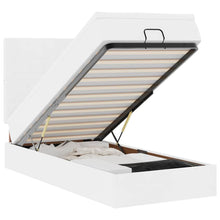 Ottomaanse Bed Met Matras 90X190Cm Kunstleer 90 x 190 cm Wit