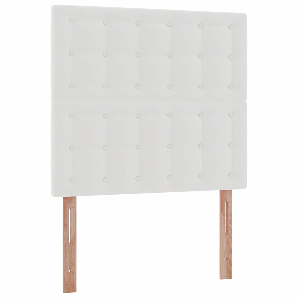 Ottomaanse Bed Met Matras 90X190Cm Kunstleer 90 x 190 cm Wit