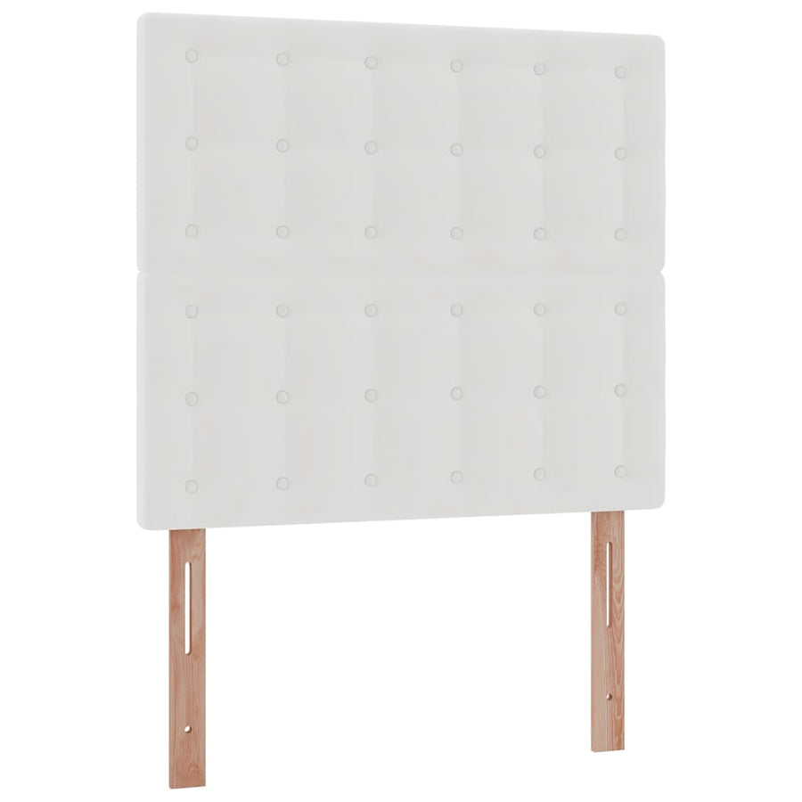 Ottoman bed met matras 90x200cm kunstleer wit