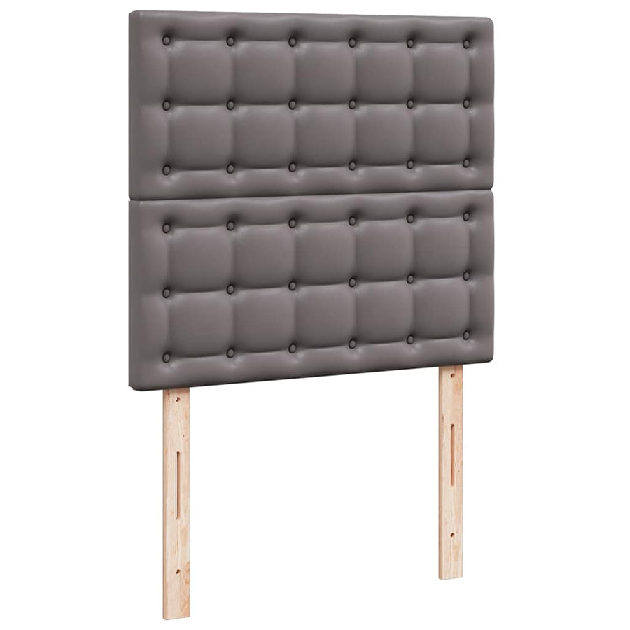 Ottoman bed met matras 100x200cm kunstleer grijs