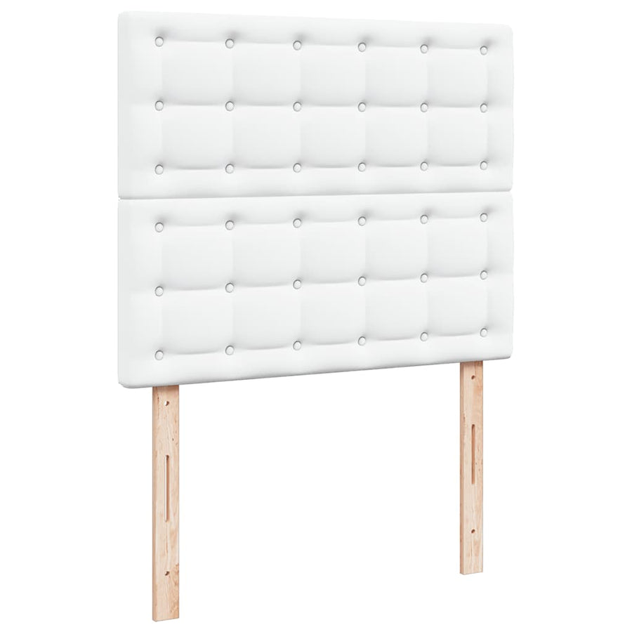 Ottoman bed met matras 120x190 cm kunstleer wit