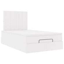 Ottoman bed met matras 120x200cm kunstleer wit
