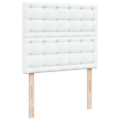 Ottoman bed met matras 120x200cm kunstleer wit