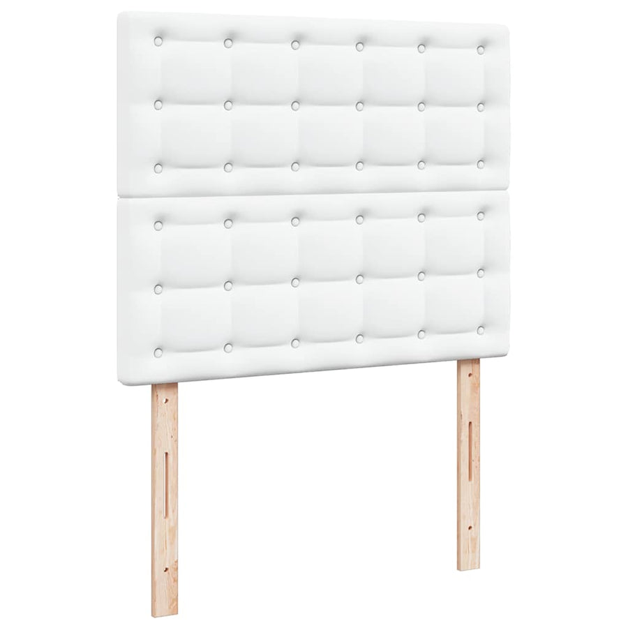 Ottoman bed met matras 120x200cm kunstleer wit