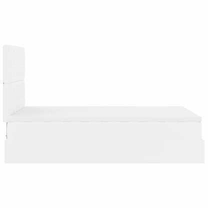 Ottoman bed met matras 120x200cm kunstleer wit
