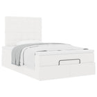Ottoman bed met matras 120x200 cm wit kunstleer