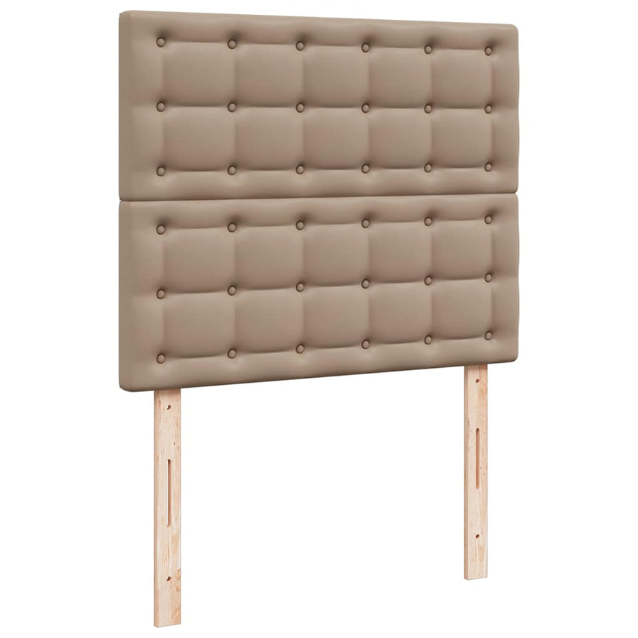 Ottoman bed met matras 120x200cm kunstleer cappuccinokleurig