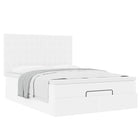 Ottoman bed met opbergruimte 140x200 cm wit kunstleer