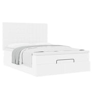 Ottoman bed met opbergruimte 140x200 cm wit kunstleer