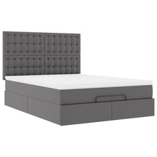 Ottoman bed met matras 140x200cm kunstleer grijs