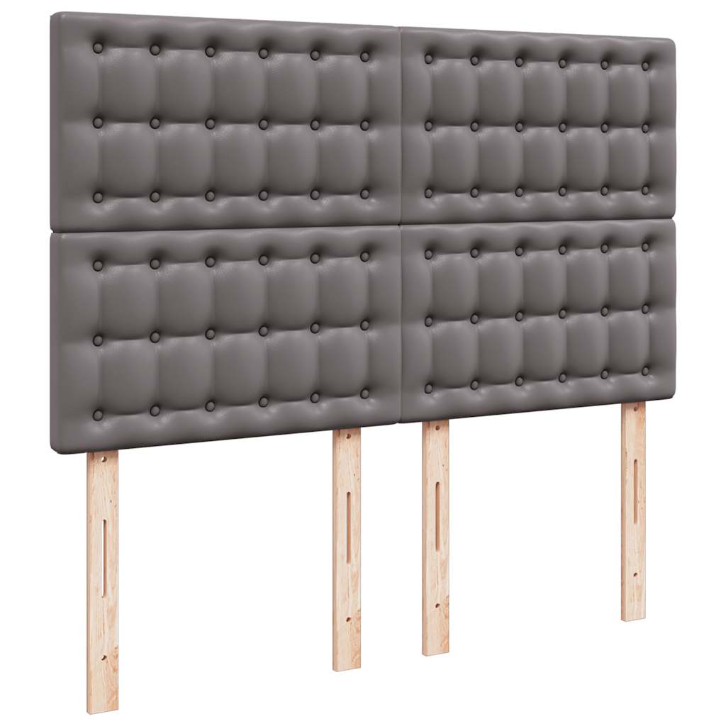 Ottoman bed met matras 140x200cm kunstleer grijs