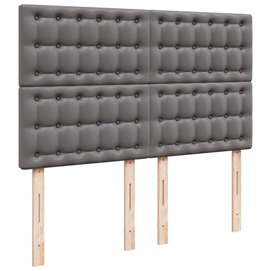 Ottoman bed met matras 140x200cm kunstleer grijs
