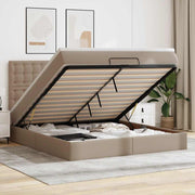 Ottoman bed met matras 160x200 cm cappuccino
