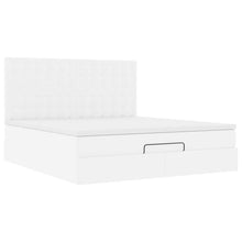 Ottoman bed met matras 180x200cm kunstleer wit