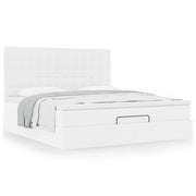 Ottoman bed met opbergruimte 180x200 cm wit kunstleer