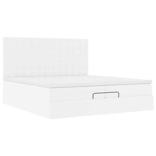 Ottoman bed met matrassen 200x200cm kunstleer wit