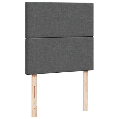 Ottoman bed met matras 80x200cm stof donkergrijs