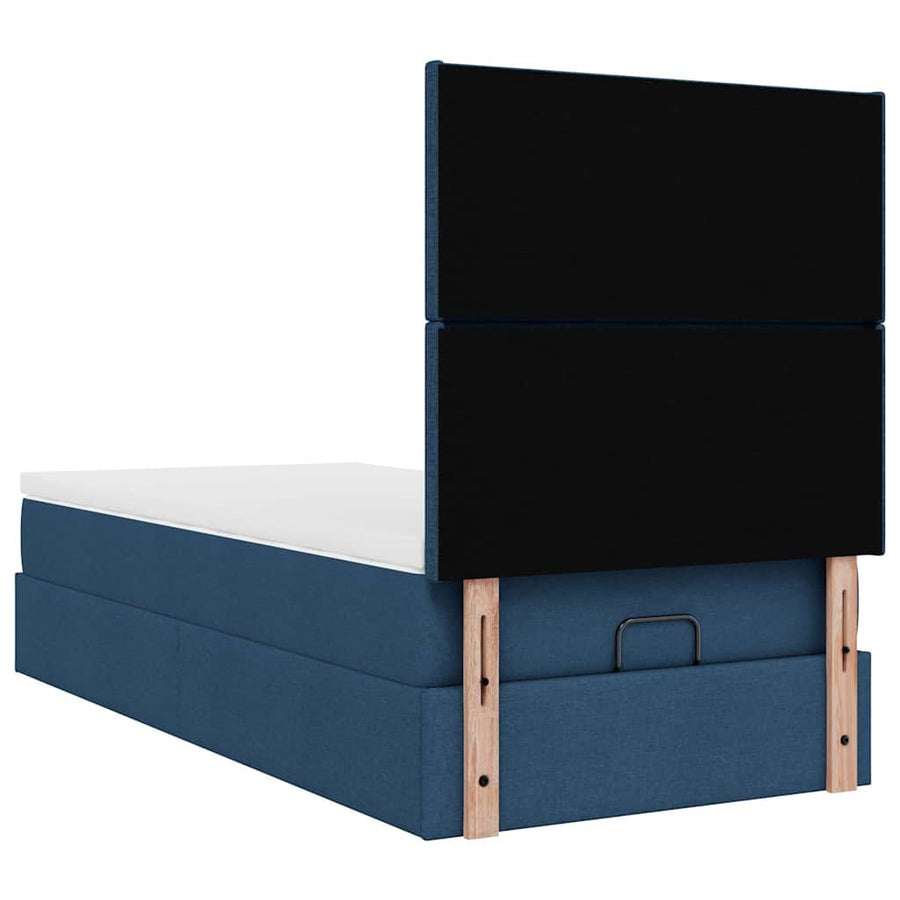 Ottoman bed met matras 90x190cm stof blauw