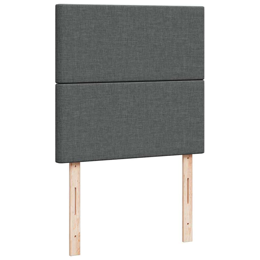Ottoman bed met matras 90x200cm stof donkergrijs