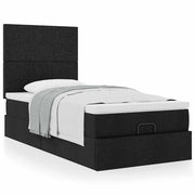 Bed met opbergruimte 90x200 cm zwart