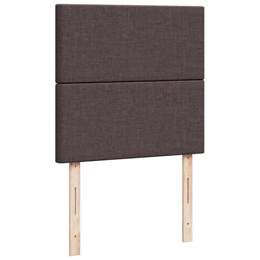Ottoman bed met matras 100x200cm stof donkerbruin
