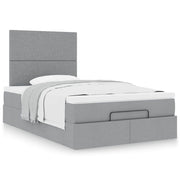 Ottoman bed met opbergruimte 120x190 cm lichtgrijs
