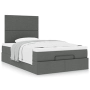Ottoman bed met matras 120x190 cm donkergrijs