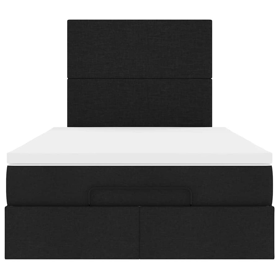 Ottoman bed met matras 120x190 cm stof zwart
