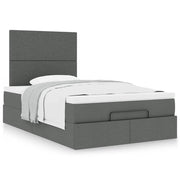 Ottoman bed met matras 120x200 cm donkergrijs